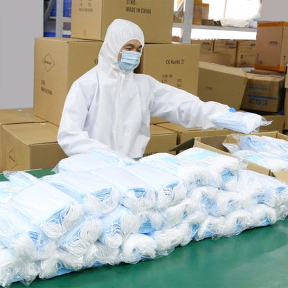 Waterproof Disposable SF Non-woven Breathable Film Siamese Isolation Suit Safely Clothes, 185cm / XXXL