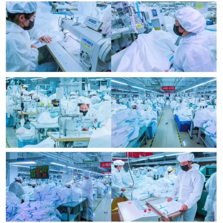 Waterproof Disposable SF Non-woven Breathable Film Siamese Isolation Suit Safely Clothes, 185cm / XXXL