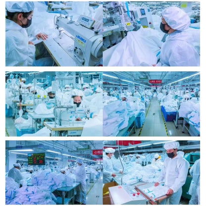 Waterproof Disposable SF Non-woven Breathable Film Siamese Isolation Suit Safely Clothes, 185cm / XXXL