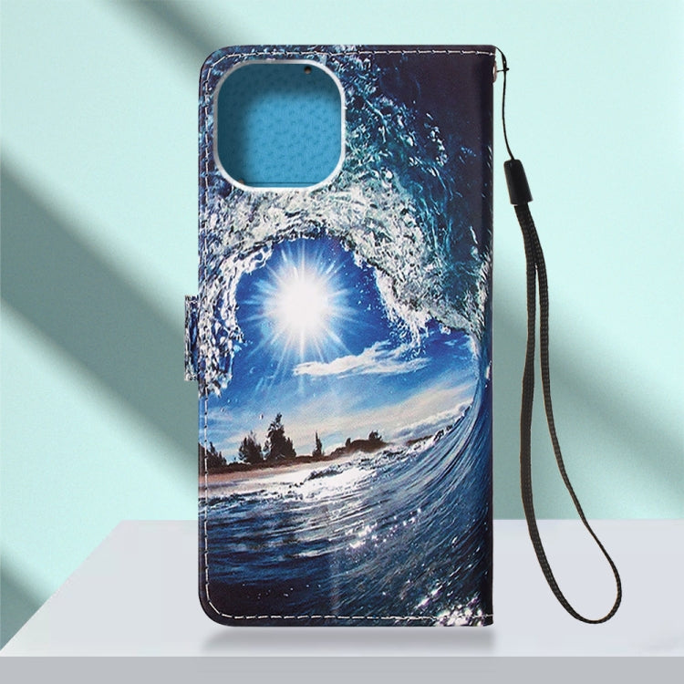 جراب جلدي مسطح مطلي مع حبل وفتحة للبطاقات ومحفظة وحامل، لهاتف iPhone 14، وiPhone 14 Plus، وiPhone 14 Pro، وiPhone 14 Pro Max