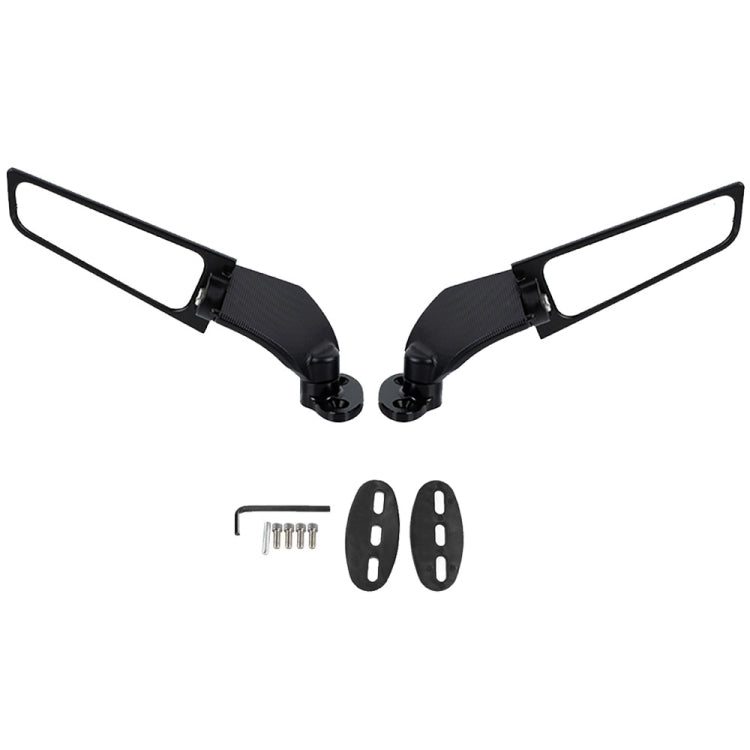 1 Pair Motorcycle Modified Rearview Mirrors Wind Wing Adjustable Rotating Side Mirrors, Adjustable Rotating