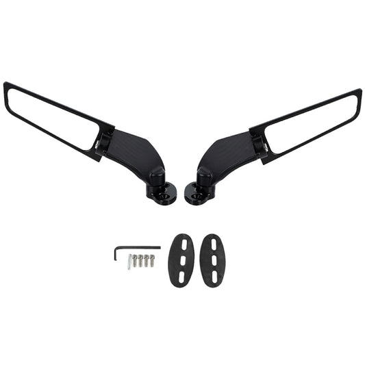 1 Pair Motorcycle Modified Rearview Mirrors Wind Wing Adjustable Rotating Side Mirrors, Adjustable Rotating