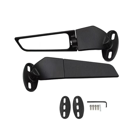 1 Pair Motorcycle Modified Rearview Mirrors Wind Wing Adjustable Rotating Side Mirrors, Adjustable Rotating