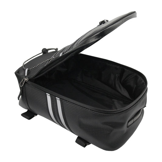 Motorcycle Waterproof PU Leather Rack Rear Carrier Bag, Capacity: 8L with Rain Cover, 8L