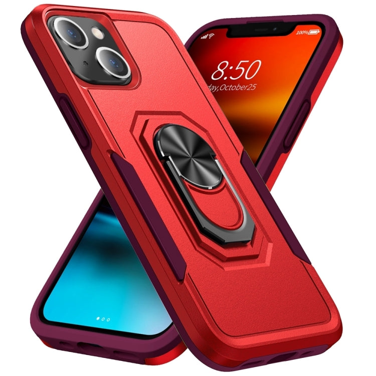 جراب هاتف متين مقاوم للصدمات مع مسند حلقي، مناسب لأجهزة iPhone 14 وiPhone 14 Plus وiPhone 14 Pro وiPhone 14 Pro Max