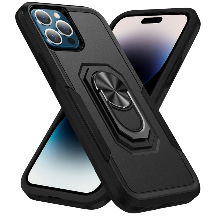 جراب هاتف متين مقاوم للصدمات مع مسند حلقي، مناسب لأجهزة iPhone 14 وiPhone 14 Plus وiPhone 14 Pro وiPhone 14 Pro Max