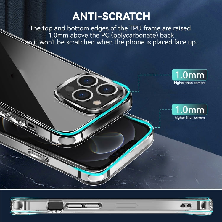 جراب هاتف شفاف مقاوم للصدمات من مادة TPU + PC، مناسب لهاتف iPhone 14 Pro Max، وiPhone 14 Pro، وiPhone 14 Plus، وiPhone 14