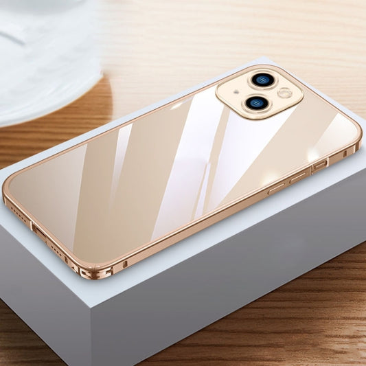 جراب هاتف شفاف عالي الدقة بإطار معدني، مناسب لأجهزة iPhone 14 Plus وiPhone 14 Pro وiPhone 14 Pro Max وiPhone 14