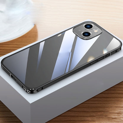 Metal Frame HD Transparent Phone Case, For iPhone 14 Plus, For iPhone 14 Pro, For iPhone 14 Pro Max, For iPhone 14