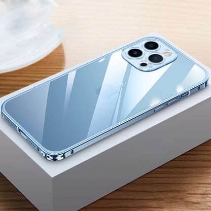 Metal Frame HD Transparent Phone Case, For iPhone 14 Plus, For iPhone 14 Pro, For iPhone 14 Pro Max, For iPhone 14