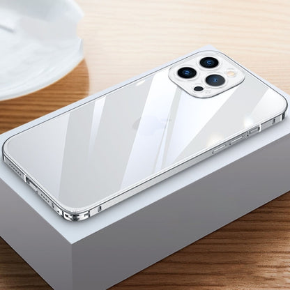 Metal Frame HD Transparent Phone Case, For iPhone 14 Plus, For iPhone 14 Pro, For iPhone 14 Pro Max, For iPhone 14
