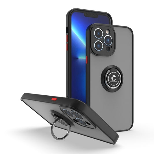 جراب هاتف Q Shadow 1 Series TPU + PC مع حامل حلقي، لهاتف iPhone 14 Pro Max، لهاتف iPhone 14 Pro، لهاتف iPhone 14 Max، لهاتف iPhone 14