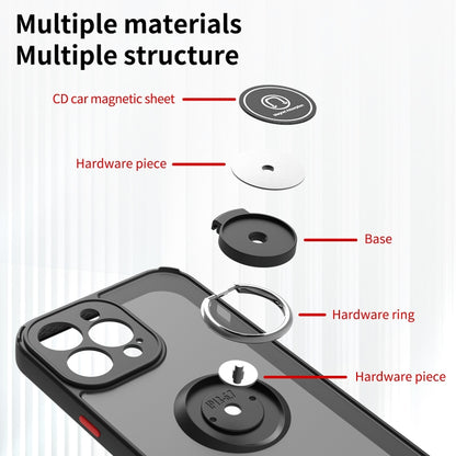 جراب هاتف Q Shadow 1 Series TPU + PC مع حامل حلقي، لهاتف iPhone 14 Pro Max، لهاتف iPhone 14 Pro، لهاتف iPhone 14 Max، لهاتف iPhone 14