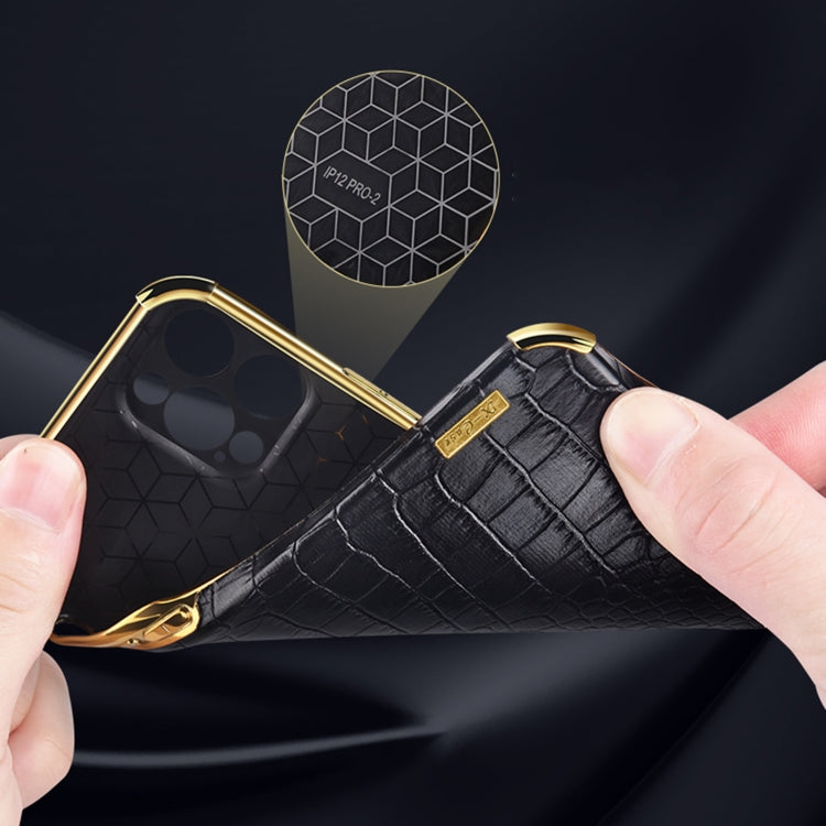 6D Electroplating Crocodile Texture Phone Case With Holder, For iPhone 14, For iPhone 14 Max, For iPhone 14 Pro Max, For iPhone 14 Pro