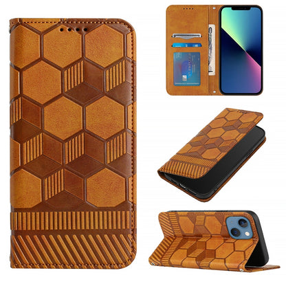Football Texture Magnetic Leather Flip Phone Case, For iPhone 14, For iPhone 14 Plus, For iPhone 14 Pro, For iPhone 14 Pro Max, For iPhone 13 mini, For iPhone 13, For iPhone 13 Pro, For iPhone 13 Pro Max