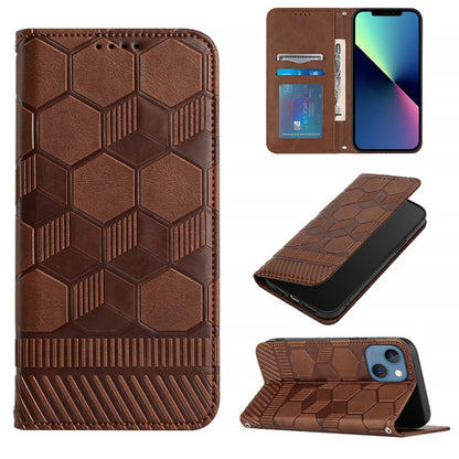 Football Texture Magnetic Leather Flip Phone Case, For iPhone 14, For iPhone 14 Plus, For iPhone 14 Pro, For iPhone 14 Pro Max, For iPhone 13 mini, For iPhone 13, For iPhone 13 Pro, For iPhone 13 Pro Max