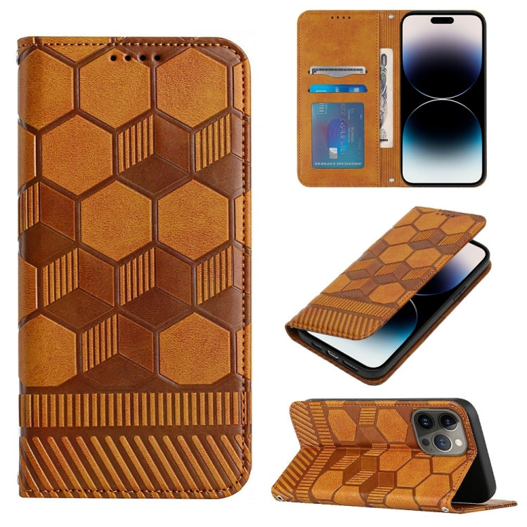Football Texture Magnetic Leather Flip Phone Case, For iPhone 14, For iPhone 14 Plus, For iPhone 14 Pro, For iPhone 14 Pro Max, For iPhone 13 mini, For iPhone 13, For iPhone 13 Pro, For iPhone 13 Pro Max