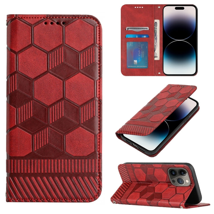 Football Texture Magnetic Leather Flip Phone Case, For iPhone 14, For iPhone 14 Plus, For iPhone 14 Pro, For iPhone 14 Pro Max, For iPhone 13 mini, For iPhone 13, For iPhone 13 Pro, For iPhone 13 Pro Max