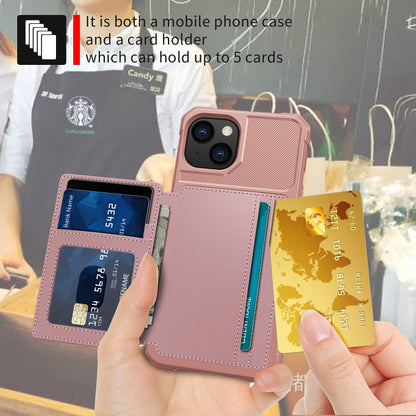 جراب هاتف جلدي بمحفظة مغناطيسية للبطاقات، مناسب لأجهزة iPhone 14 وiPhone 14 Plus وiPhone 14 Pro وiPhone 14 Pro Max