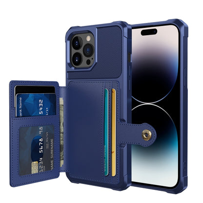 جراب هاتف جلدي بمحفظة مغناطيسية للبطاقات، مناسب لأجهزة iPhone 14 وiPhone 14 Plus وiPhone 14 Pro وiPhone 14 Pro Max