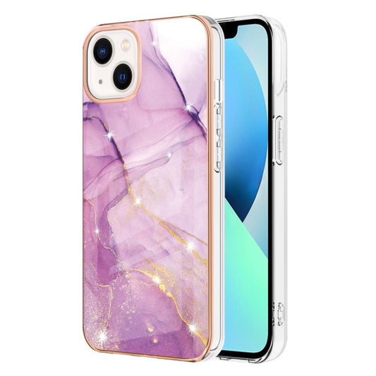 جراب هاتف IMD TPU مقاوم للصدمات بنمط رخامي مطلي بالكهرباء، مزدوج الجوانب، مناسب لأجهزة iPhone 14 وiPhone 14 Pro وiPhone 14 Plus وiPhone 14 Pro Max