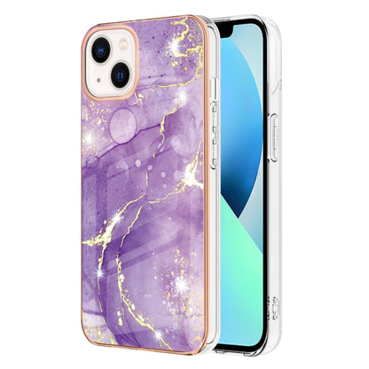 جراب هاتف IMD TPU مقاوم للصدمات بنمط رخامي مطلي بالكهرباء، مزدوج الجوانب، مناسب لأجهزة iPhone 14 وiPhone 14 Pro وiPhone 14 Plus وiPhone 14 Pro Max