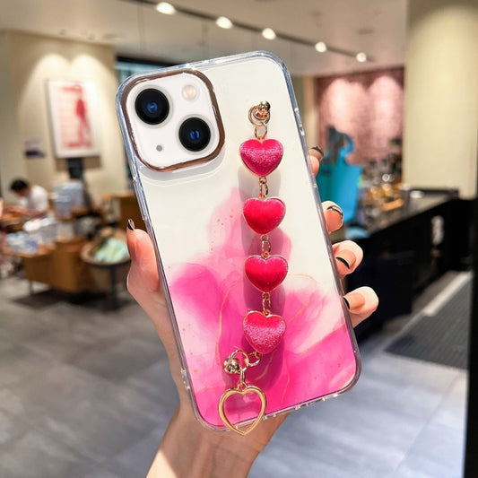 Gold Halo Marble Pattern Case with Bracelet, For iPhone 14, For iPhone 14 Plus, For iPhone 14 Pro, For iPhone 14 Pro Max, For iPhone 13, For iPhone 13 Pro, For iPhone 13 Pro Max, For iPhone 12, For iPhone 12 Pro, For iPhone 12 Pro Max, For iPhone 11���...