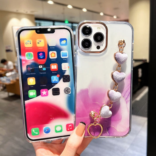 Gold Halo Marble Pattern Case with Bracelet, For iPhone 14, For iPhone 14 Plus, For iPhone 14 Pro, For iPhone 14 Pro Max, For iPhone 13, For iPhone 13 Pro, For iPhone 13 Pro Max, For iPhone 12, For iPhone 12 Pro, For iPhone 12 Pro Max, For iPhone 11���...