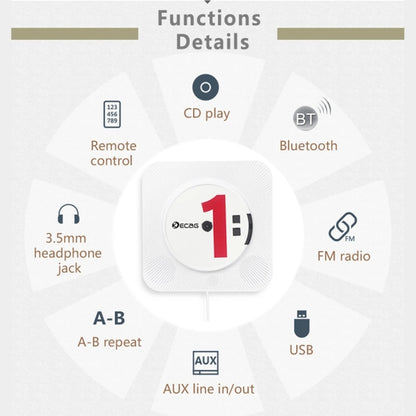 Kecag KC-808 Wall Mounted Bluetooth CD Player