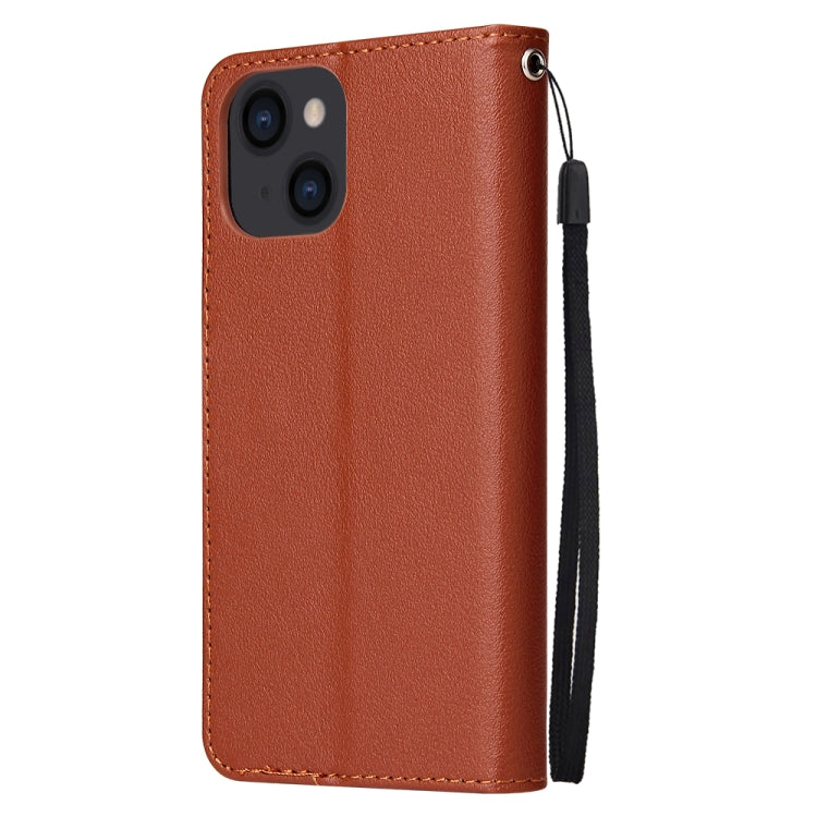 جراب جلدي متعدد الوظائف قابل للطي أفقيًا مع ثلاث فتحات للبطاقات، لهاتف iPhone 14، وiPhone 14 Plus، وiPhone 14 Pro، وiPhone 14 Pro Max