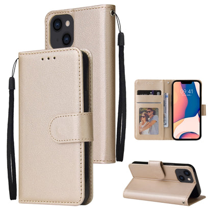 جراب جلدي متعدد الوظائف قابل للطي أفقيًا مع ثلاث فتحات للبطاقات، لهاتف iPhone 14، وiPhone 14 Plus، وiPhone 14 Pro، وiPhone 14 Pro Max