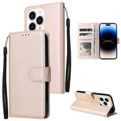 جراب جلدي متعدد الوظائف قابل للطي أفقيًا مع ثلاث فتحات للبطاقات، لهاتف iPhone 14، وiPhone 14 Plus، وiPhone 14 Pro، وiPhone 14 Pro Max