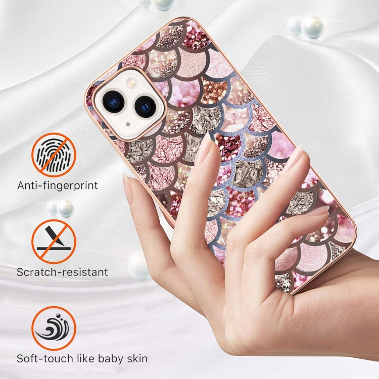 جراب IMD TPU مقاوم للصدمات بنمط طلاء كهربائي، مناسب لأجهزة iPhone 14 وiPhone 14 Plus وiPhone 14 Pro وiPhone 14 Pro Max