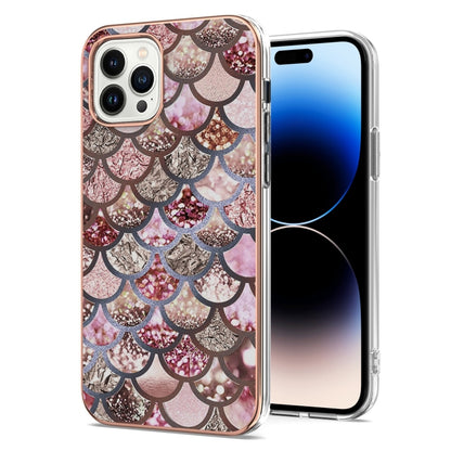 جراب IMD TPU مقاوم للصدمات بنمط طلاء كهربائي، مناسب لأجهزة iPhone 14 وiPhone 14 Plus وiPhone 14 Pro وiPhone 14 Pro Max