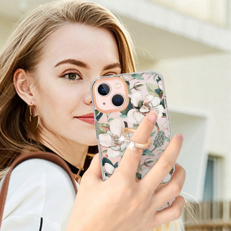 جراب هاتف Ring IMD Flowers TPU، مناسب لأجهزة iPhone 14 وiPhone 14 Plus وiPhone 14 Pro وiPhone 14 Pro Max