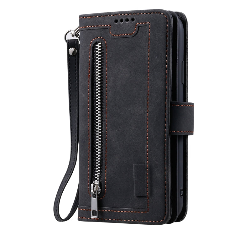 9 Card Slots Zipper Bag Leather Case, For iPhone 14 Pro Max, For iPhone 14 Pro, For iPhone 14, For iPhone 14 Plus