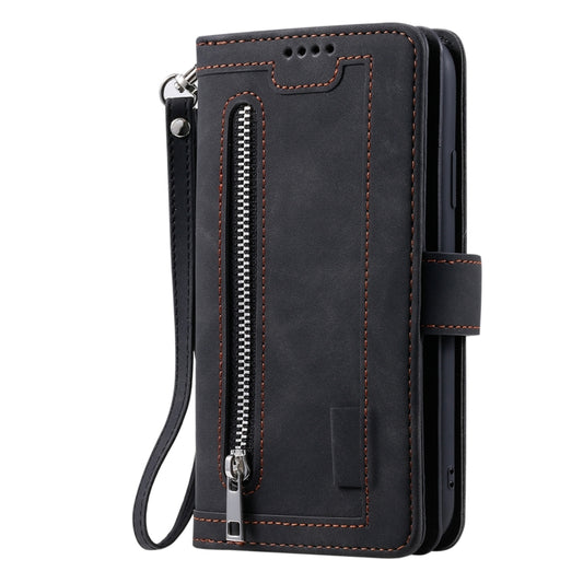 9 Card Slots Zipper Bag Leather Case, For iPhone 14 Pro Max, For iPhone 14 Pro, For iPhone 14, For iPhone 14 Plus