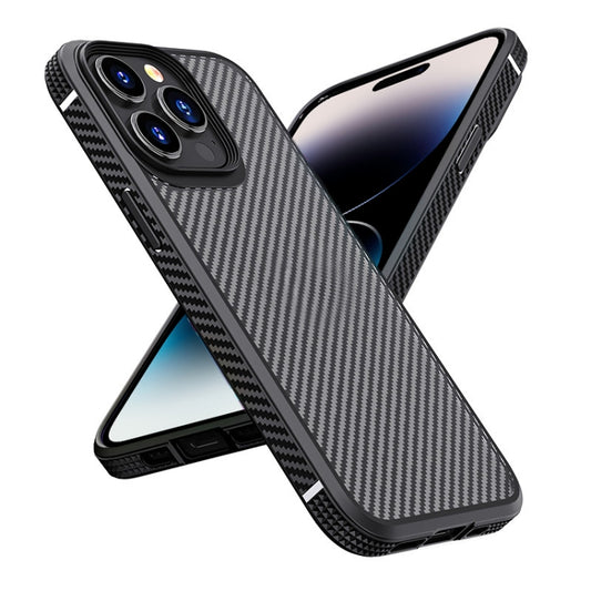 جراب هاتف iPAKY الواقي من ألياف الكربون المقاوم للصدمات من البولي كربونات + TPU، لهاتف iPhone 14 Pro Max، وiPhone 14 Pro، وiPhone 14 Plus، وiPhone 14