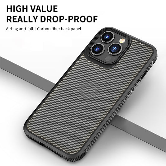 جراب هاتف iPAKY الواقي من ألياف الكربون المقاوم للصدمات من البولي كربونات + TPU، لهاتف iPhone 14 Pro Max، وiPhone 14 Pro، وiPhone 14 Plus، وiPhone 14