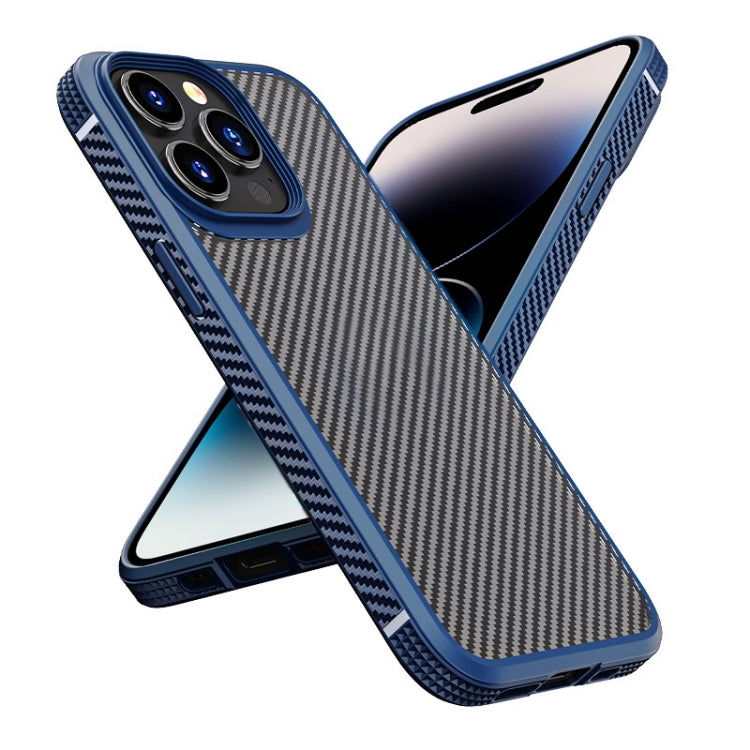 جراب هاتف iPAKY الواقي من ألياف الكربون المقاوم للصدمات من البولي كربونات + TPU، لهاتف iPhone 14 Pro Max، وiPhone 14 Pro، وiPhone 14 Plus، وiPhone 14