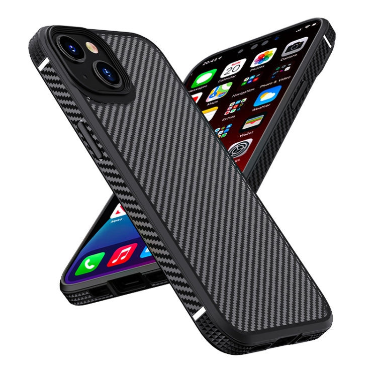 جراب هاتف iPAKY الواقي من ألياف الكربون المقاوم للصدمات من البولي كربونات + TPU، لهاتف iPhone 14 Pro Max، وiPhone 14 Pro، وiPhone 14 Plus، وiPhone 14