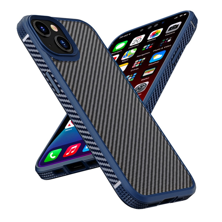 جراب هاتف iPAKY الواقي من ألياف الكربون المقاوم للصدمات من البولي كربونات + TPU، لهاتف iPhone 14 Pro Max، وiPhone 14 Pro، وiPhone 14 Plus، وiPhone 14