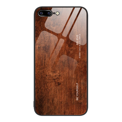 جراب حماية زجاجي بنقشة الخشب، مناسب لأجهزة iPhone 7 Plus وiPhone 11 وiPhone 14 Plus وiPhone 14 Pro وiPhone 14