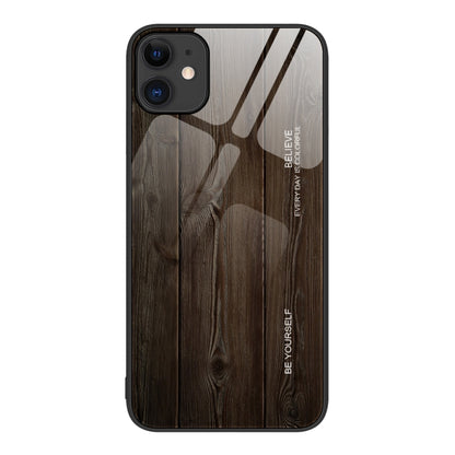 جراب حماية زجاجي بنقشة الخشب، مناسب لأجهزة iPhone 7 Plus وiPhone 11 وiPhone 14 Plus وiPhone 14 Pro وiPhone 14
