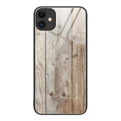 جراب حماية زجاجي بنقشة الخشب، مناسب لأجهزة iPhone 7 Plus وiPhone 11 وiPhone 14 Plus وiPhone 14 Pro وiPhone 14