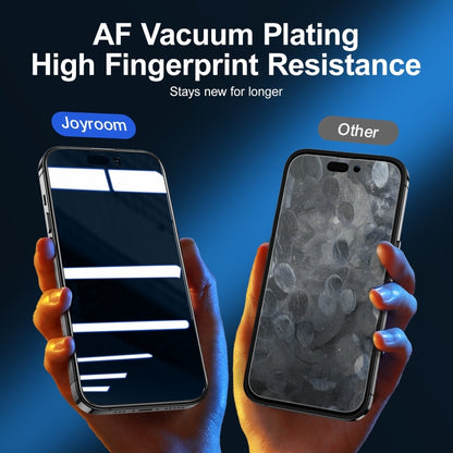 JOYROOM 2.5D Screen Printing Full Screen Black Edge Privacy Tempered Glass Film, For iPhone 14 Plus, For iPhone 14 Pro, For iPhone 14 Pro Max