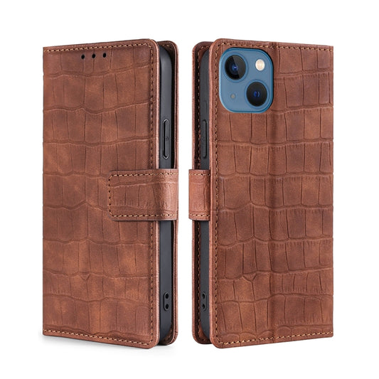 Skin Feel Crocodile Magnetic Clasp Leather Phone Case, For iPhone 14, For iPhone 14 Plus, For iPhone 14 Pro, For iPhone 14 Pro Max