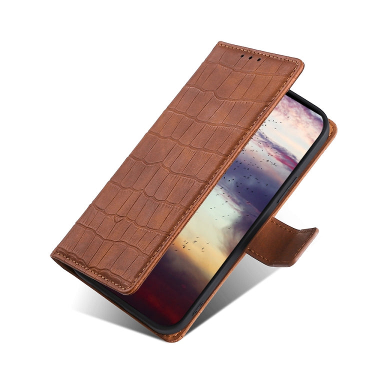 Skin Feel Crocodile Magnetic Clasp Leather Phone Case, For iPhone 14, For iPhone 14 Plus, For iPhone 14 Pro, For iPhone 14 Pro Max