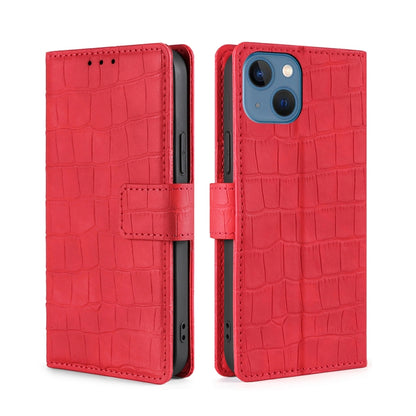 Skin Feel Crocodile Magnetic Clasp Leather Phone Case, For iPhone 14, For iPhone 14 Plus, For iPhone 14 Pro, For iPhone 14 Pro Max