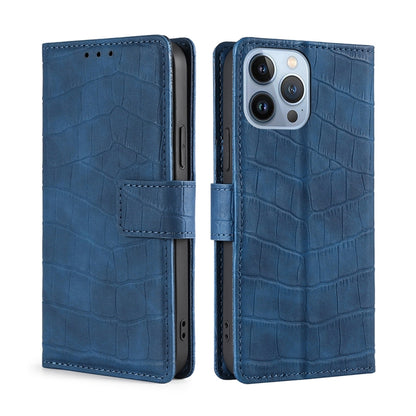 Skin Feel Crocodile Magnetic Clasp Leather Phone Case, For iPhone 14, For iPhone 14 Plus, For iPhone 14 Pro, For iPhone 14 Pro Max